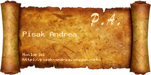 Pisak Andrea névjegykártya